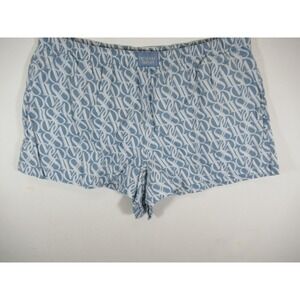 Victoria's Secret Logo Pajama Short Shorts Women XL Blue Pockets Sleep